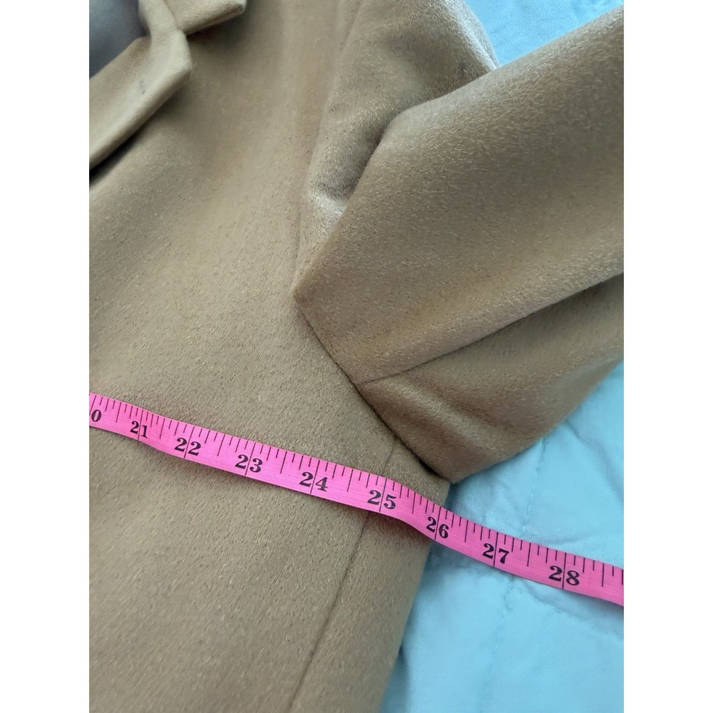 Vintage Stafford Camel Long Overcoat Men's 44R Business Professional 90s - Picture 12 of 13